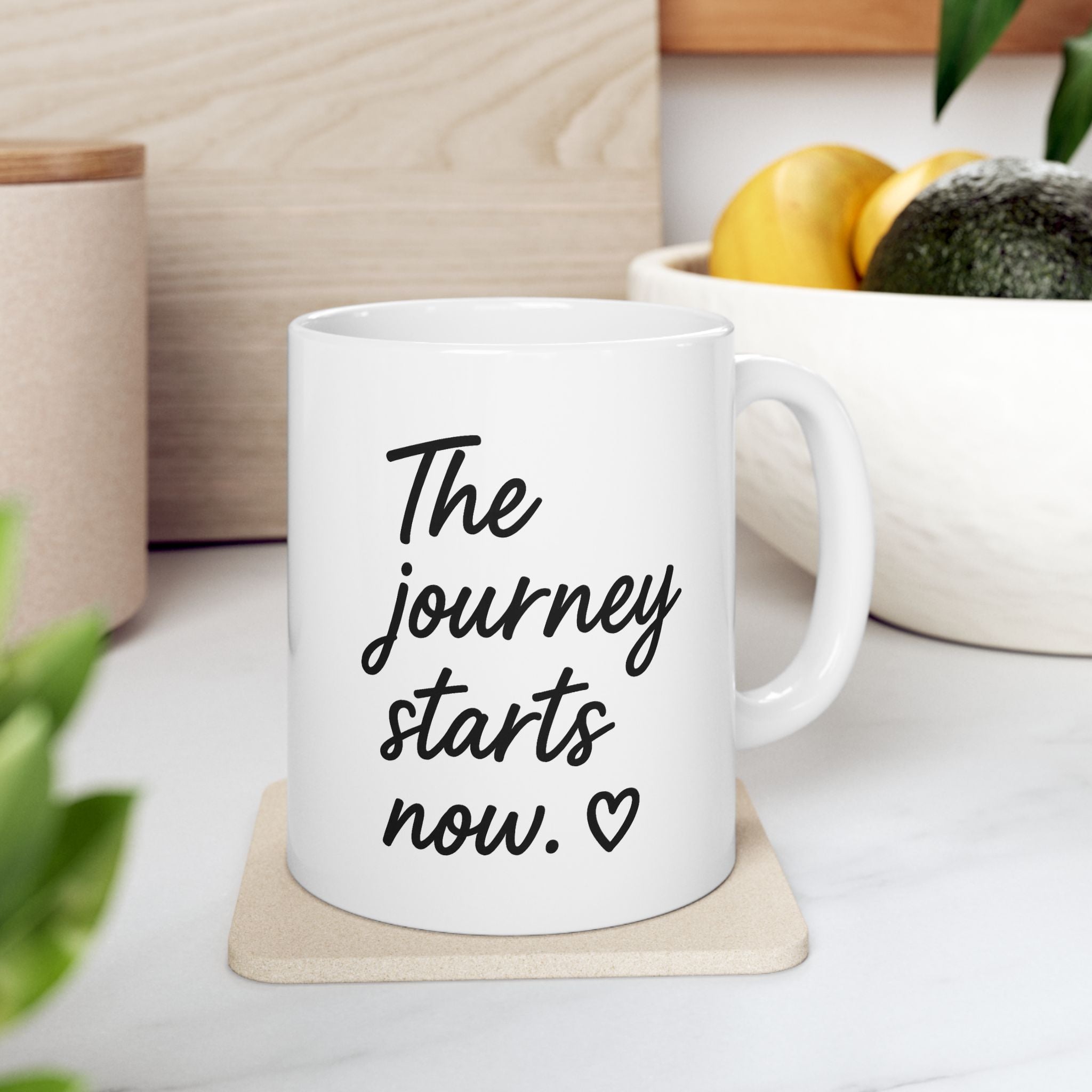 Her Mood Podcast Coffee Mug White Ceramic Cup The Journey Starts Now Dishwasher Safe Podcast Gift