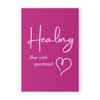 Her Mood Podcast Journal Pink Softcover Notebook Healing (But With Questions) Lined A5 Planner Gift