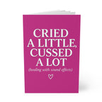 Cried a Little, Cussed a Lot (Healing with Sound Effects) Journal – Pink A5 Lined Softcover