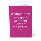 Writing It Out So I Don’t Act It Out Journal – Pink A5 Lined Softcover