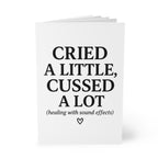 Cried a Little, Cussed a Lot (Healing with Sound Effects) Journal – White A5 Lined Softcover