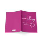 Her Mood Podcast Journal Pink Softcover Notebook Healing (But With Questions) Lined A5 Planner Gift