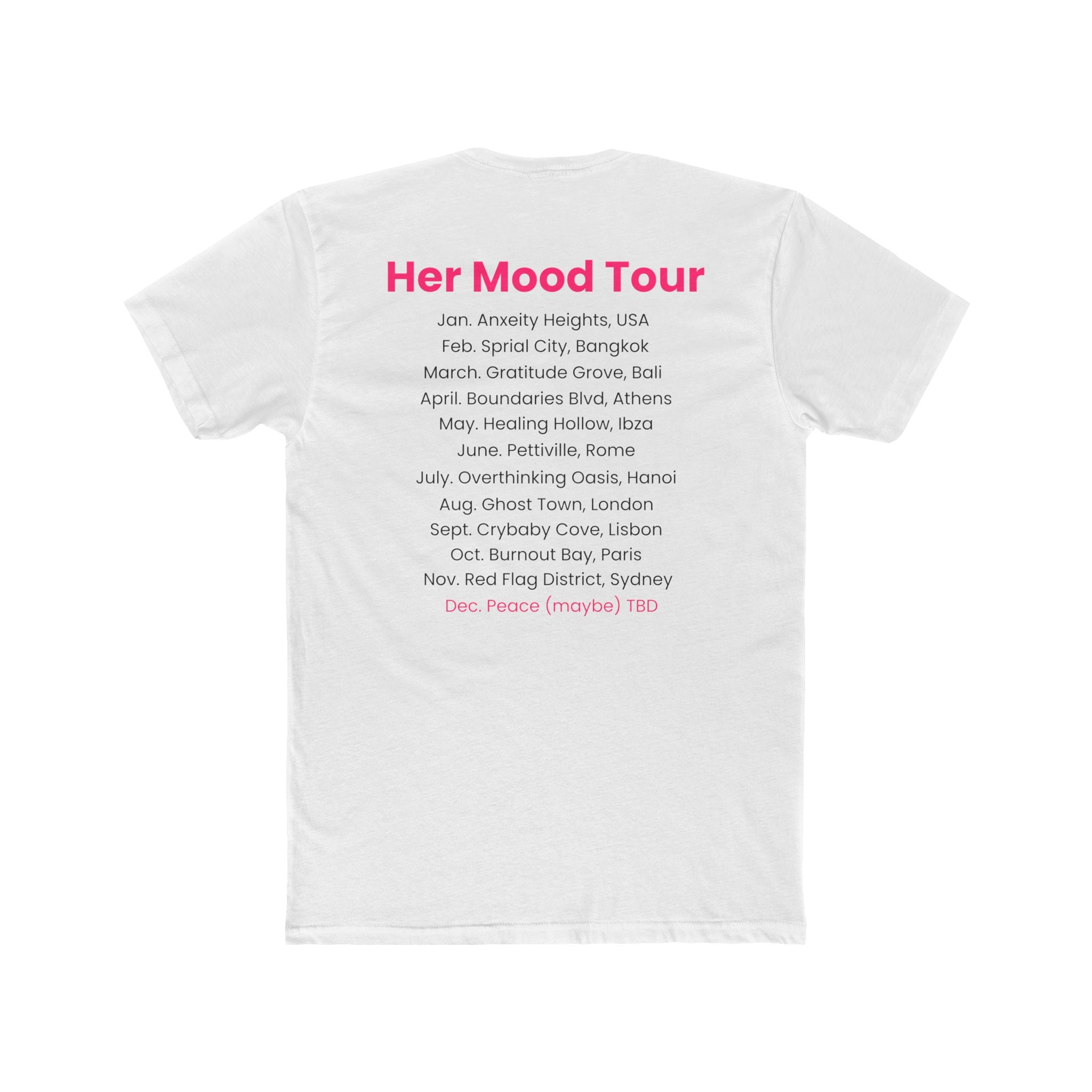 Her Mood Podcast 2024 World Tour Tee | Bella Canvas 3001 Concert Style Shirt
