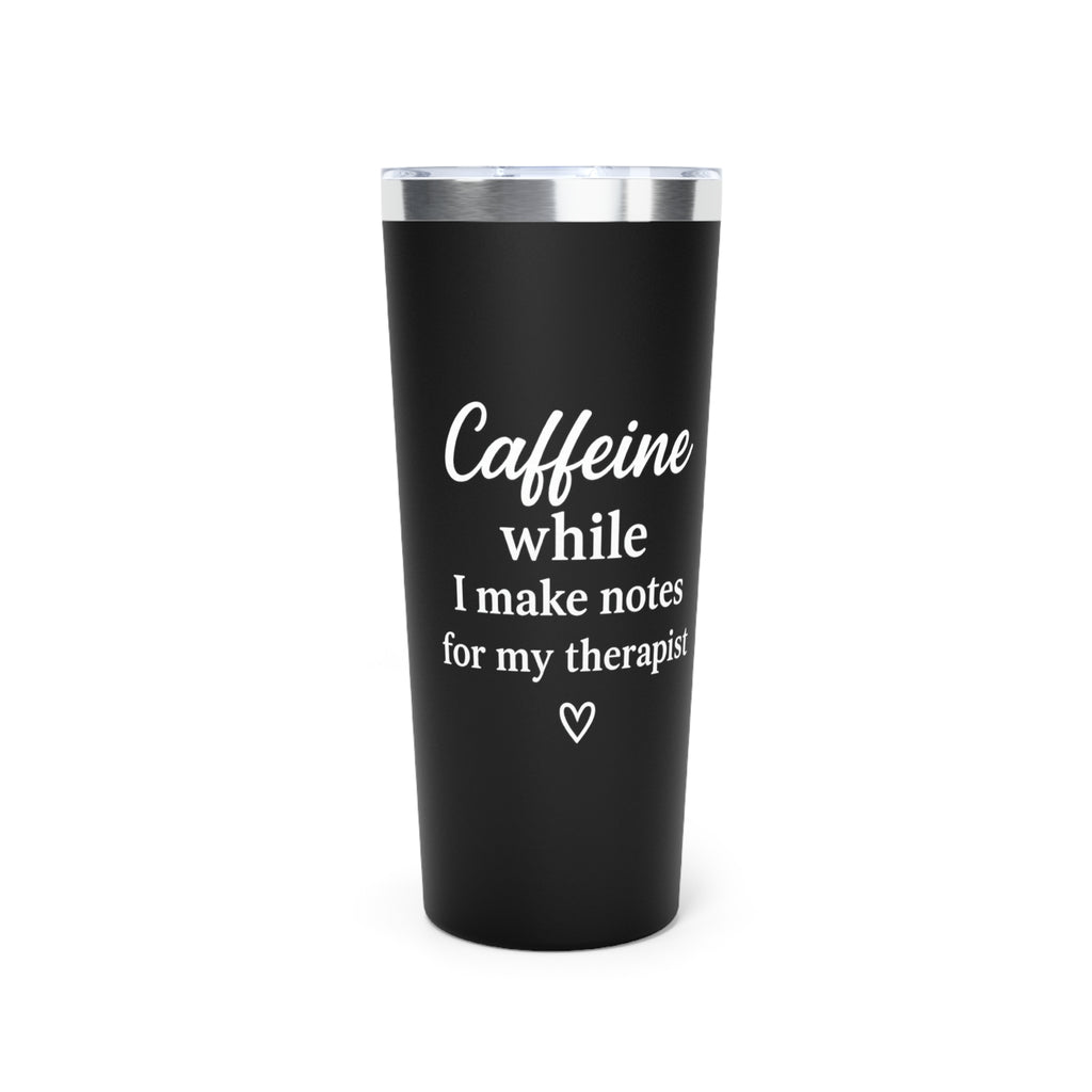 Her Mood Podcast Coffee Mug Black 15oz Ceramic Cup Caffeine While I Make Notes for My Therapist White Logo Dishwasher Safe Podcast Gift