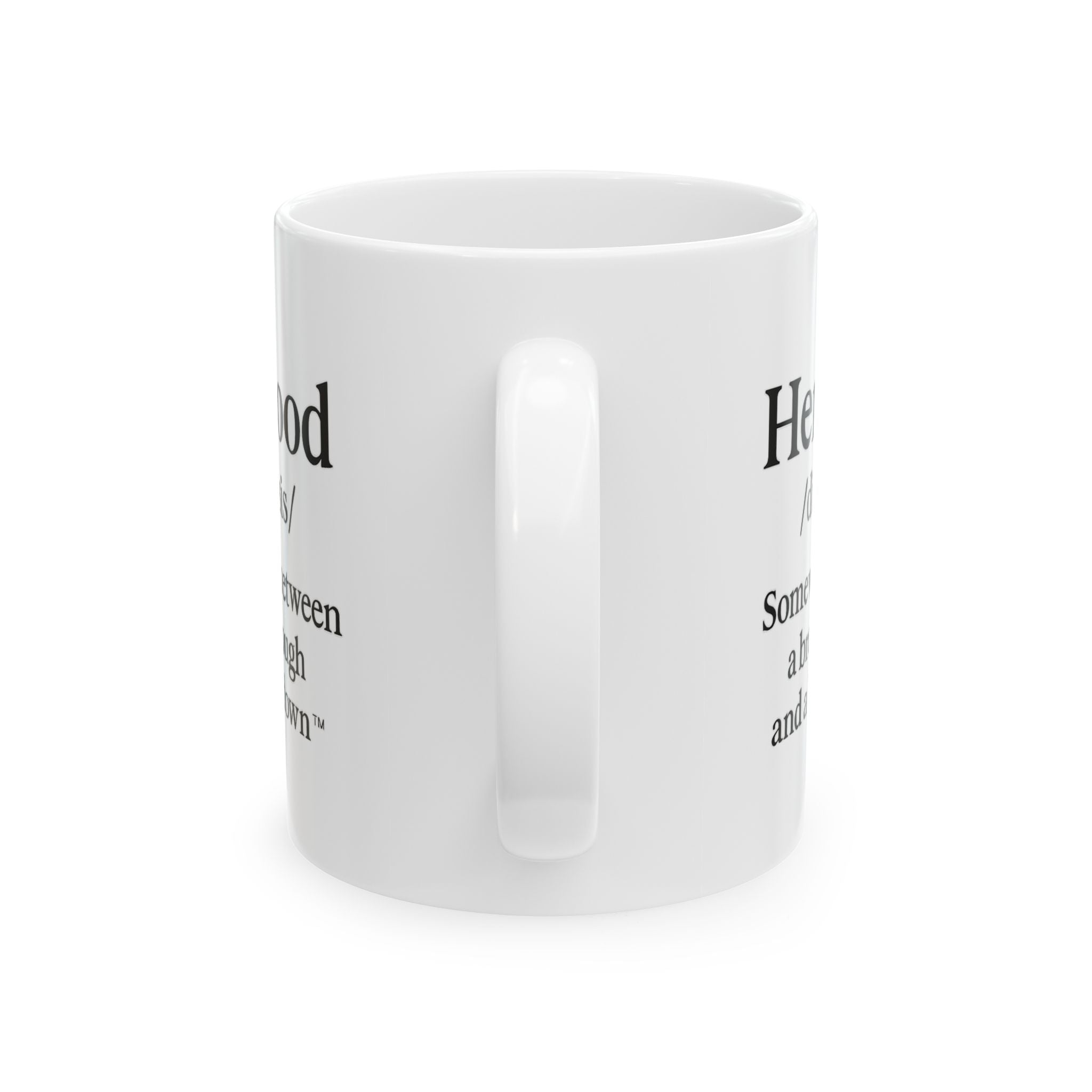 Her Mood Podcast Coffee Mug White Ceramic Cup Her Mood Diagnosis Somewhere Between a Breakthrough and a Breakdown Dishwasher Safe Podcast Gift